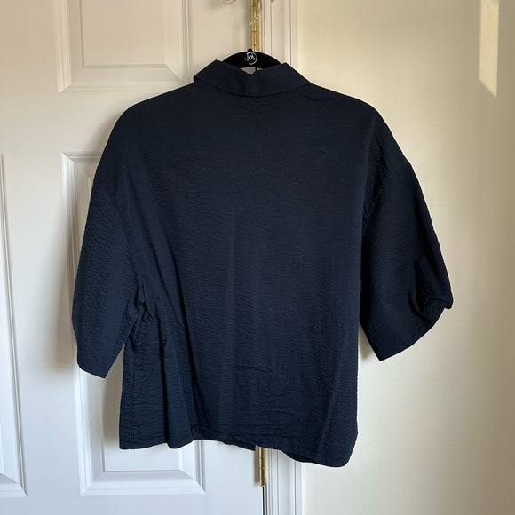 COS Seersucker Button-Up Shirt - Picture 5 of 7